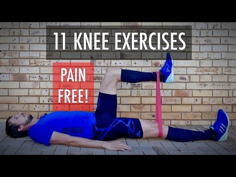 11 Knee rehab exercises for fix knee pain, strengthening after knee injury. Knee workout - Part 1