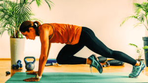 A Woman Doing HIIT Workout At Home