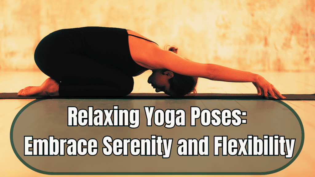 A Woman Doing Yoga And A Sign:Relaxing Yoga Poses: Embrace Serenity and Flexibility