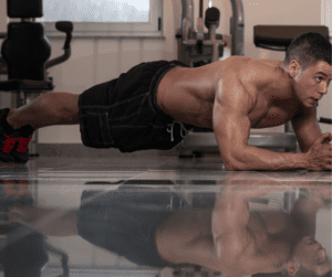 A man doing planks