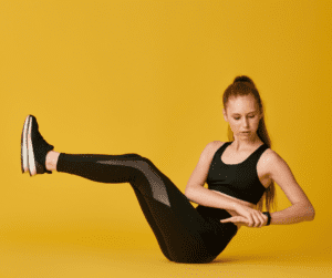 a woman in her 20s working out 