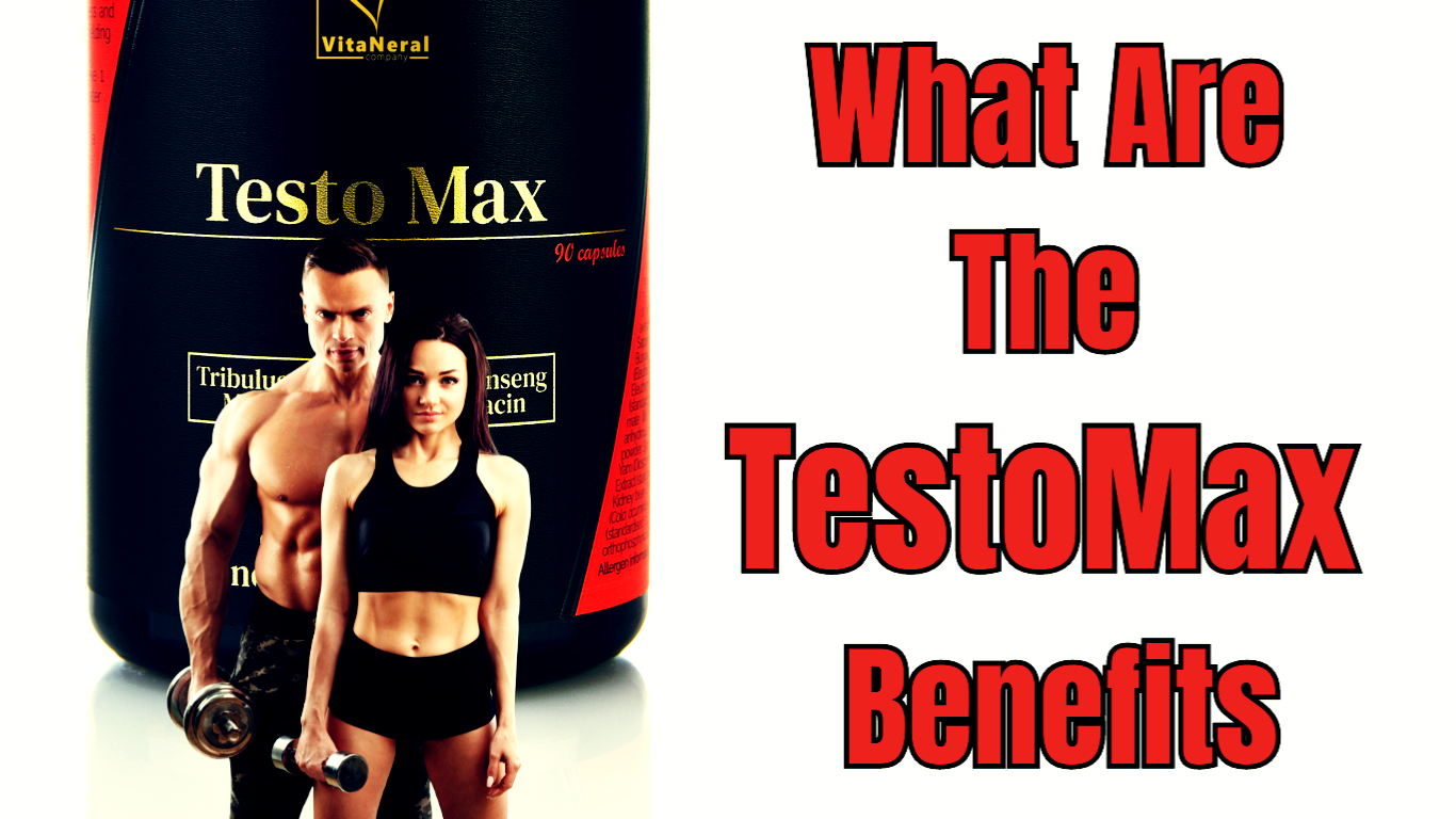 TestoMax Pills With 2 Bodybuilders On The Photo And A Sign:What Are The TestoMax Benefits