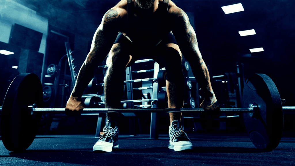 A Man Performing Deadlift