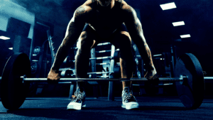 A Man Performing Deadlift