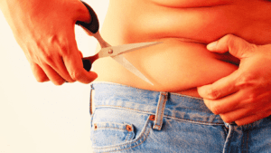 A Man Trying To Cut His Belly Fat 