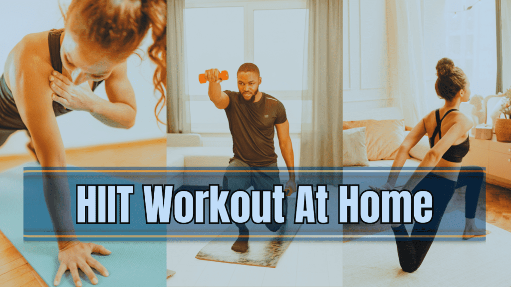 3 Photos Of People Doing HIIT Workout At Home