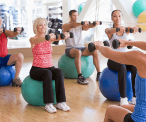 fitness class for elder people