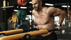 A man doing bodyweight exercise for chest