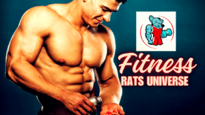 A Photo Representing The Website Fitness Rats Universe -A Man Taking Supplements Pills And The Rat From The Logo