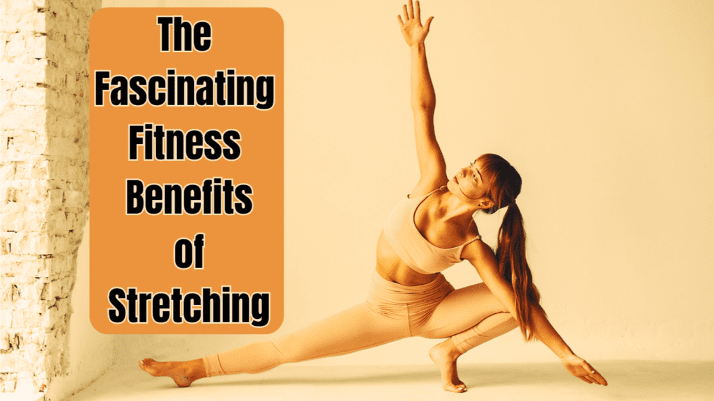 A Woman Stretching And A Sign:The Fascinating Fitness Benefits of Stretching Photo