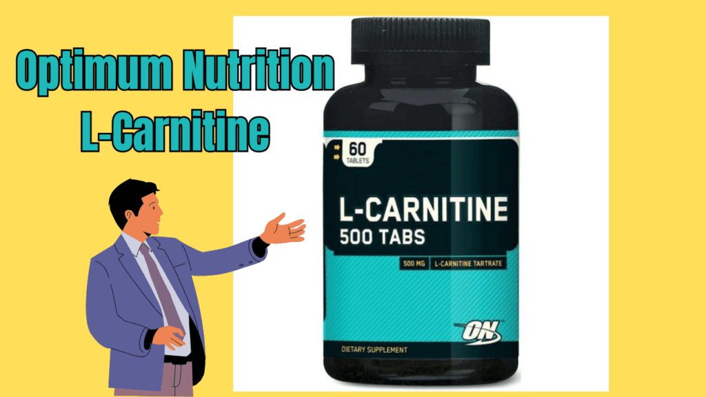 Optimum Nutrition L-Carnitine a sign and a presenter