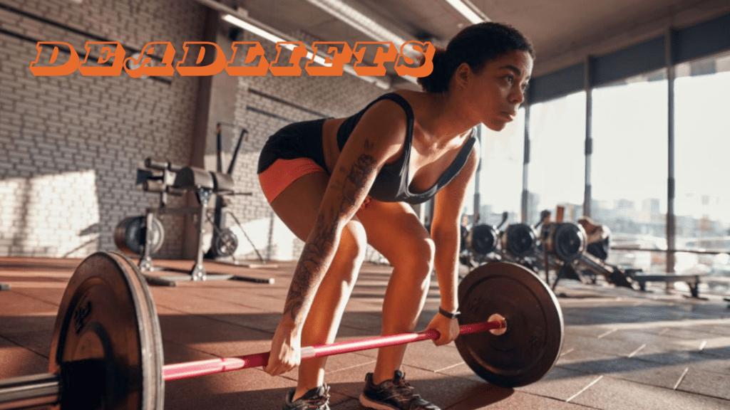 Proper position for deadlift performed by a woman