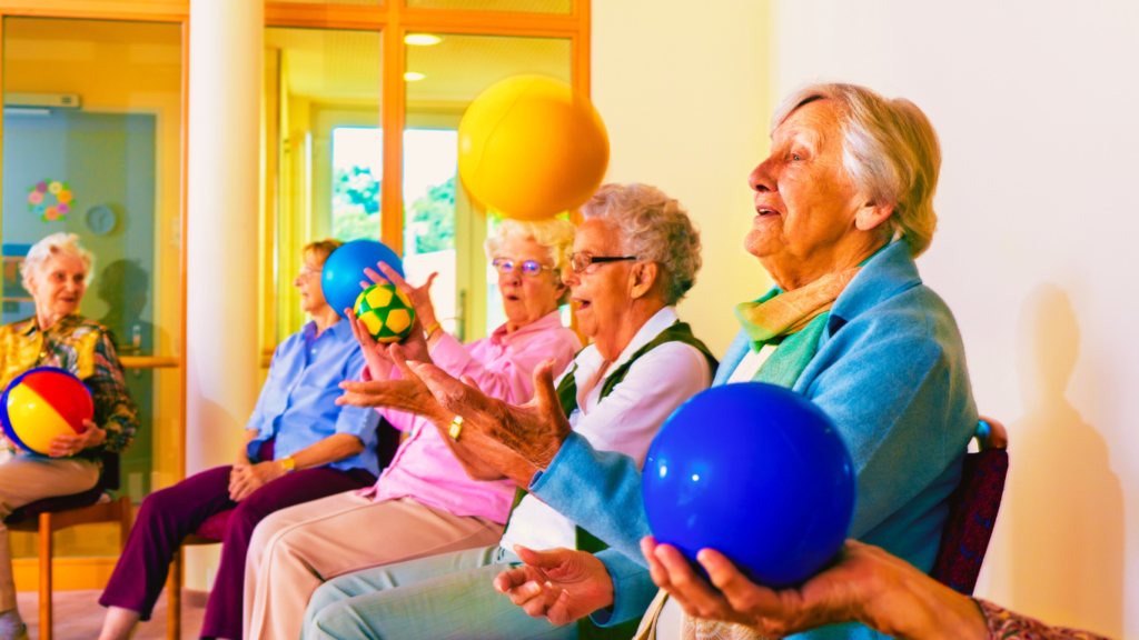 Yoga Chair Exercises With Balls For Seniors