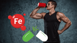 A bodybuilder taking Iron Supplement 