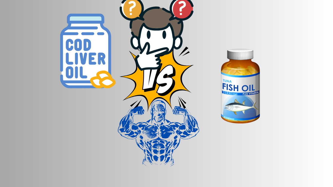 A photo showing consideration about which supplement is better:Cod Liver Oil vs Fish Oil