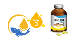 Photot showing Fish oil supplement rich in omega 3 