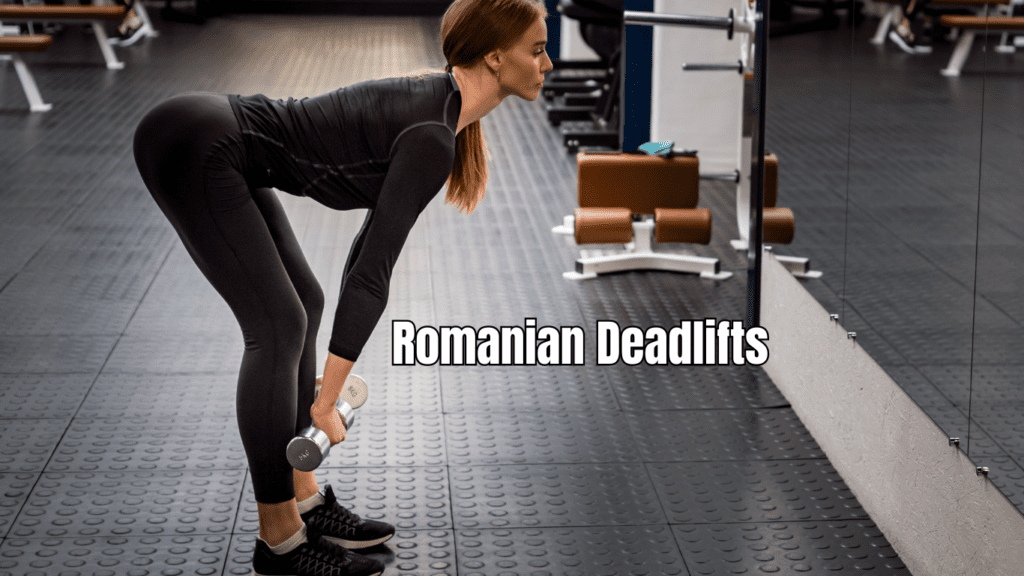 Romanian deadlifts with dumbbells 