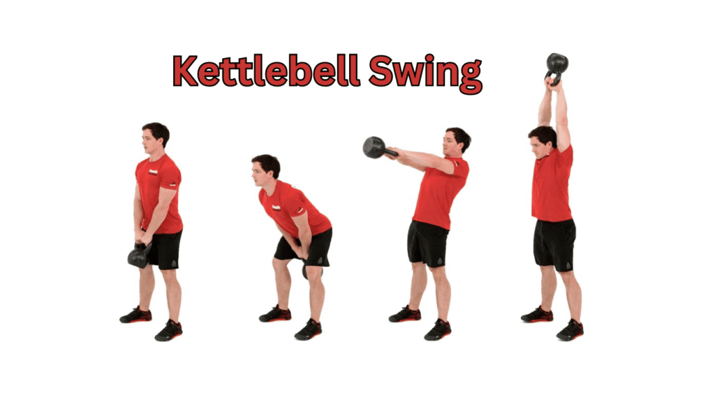 A photo showing how to perform kettlebell swing 