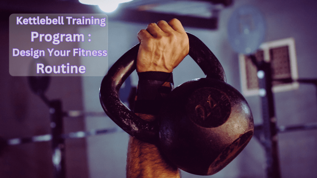 A Hand Holding Kettlebell Photo and a Sign :Kettlebell Training Program : Design Your Fitness Routine