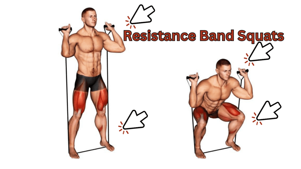 Resistance Band Squats Performance Exercise