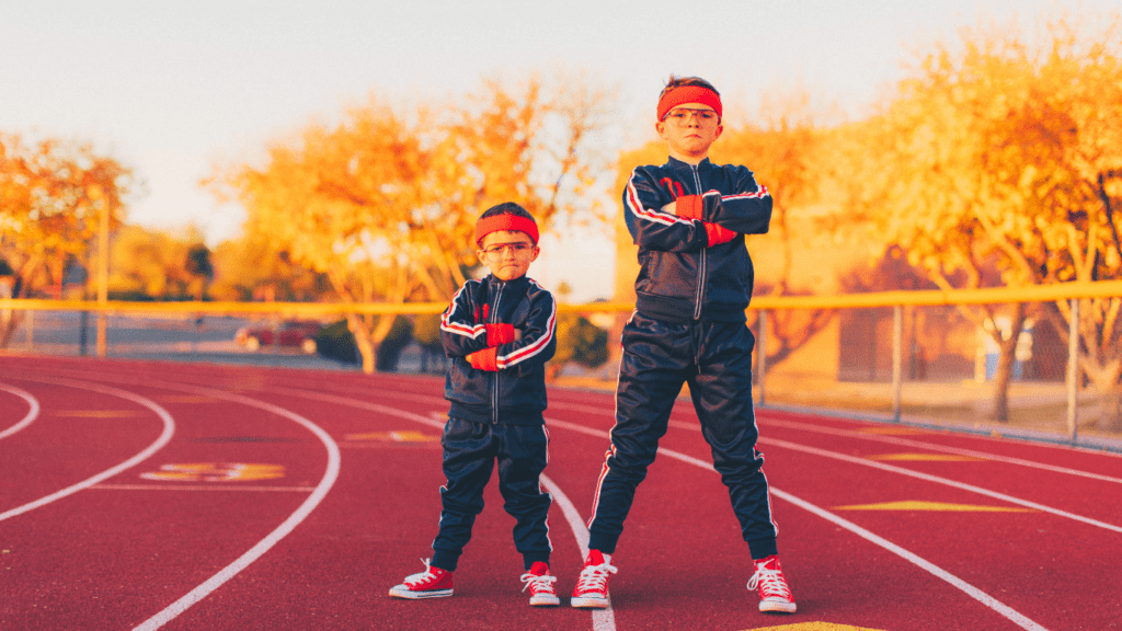 Two Children Showing What Toughness Looks Like 