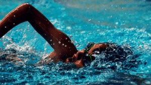 A Child Swimming 