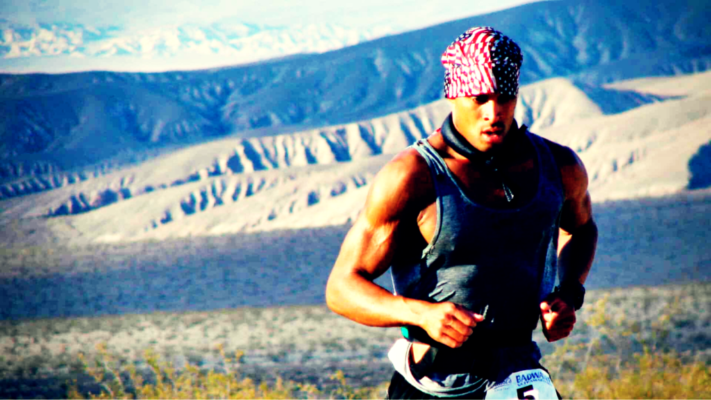 A Photo of David Goggins Running