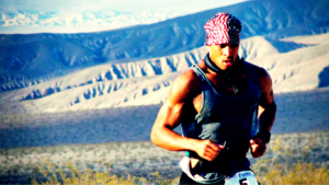 A Photo of David Goggins Running 