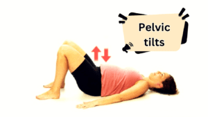 Pelvic tilts pregnant woman exercise