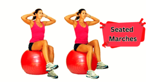 Seated Marches Workout With A Yoga Ball 