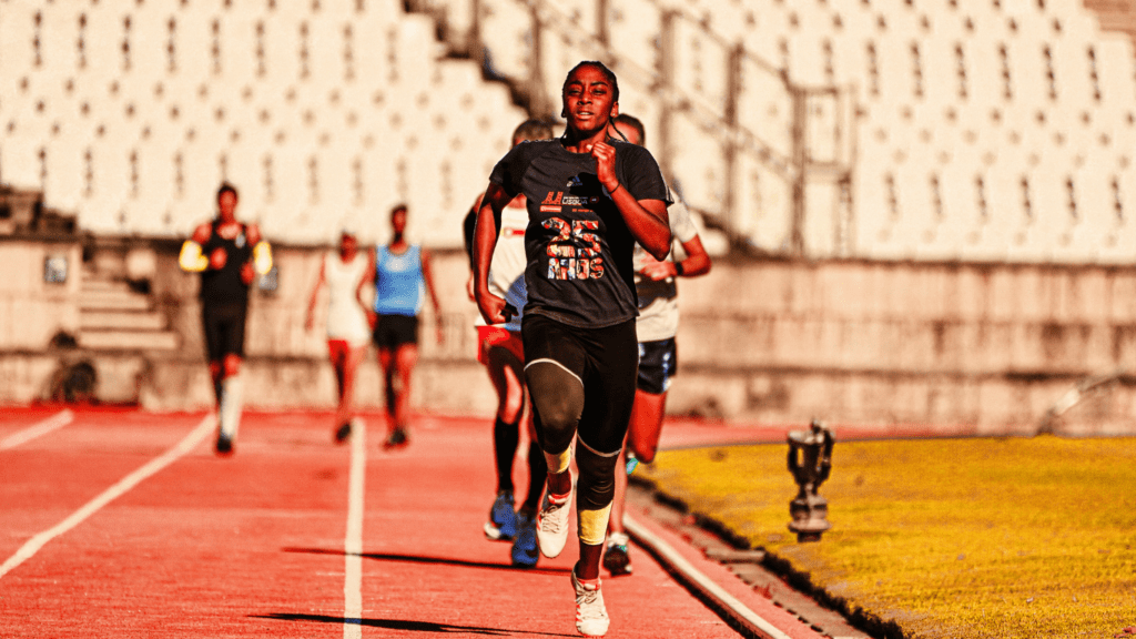 Athletes Running On A Track