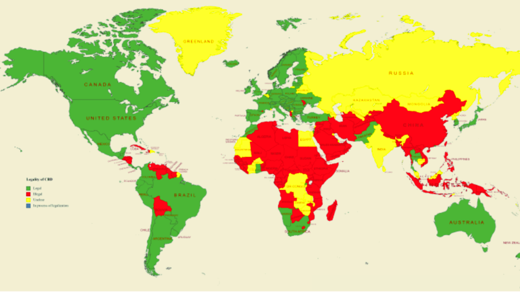 Legal Status Of CBD Map In 2024 