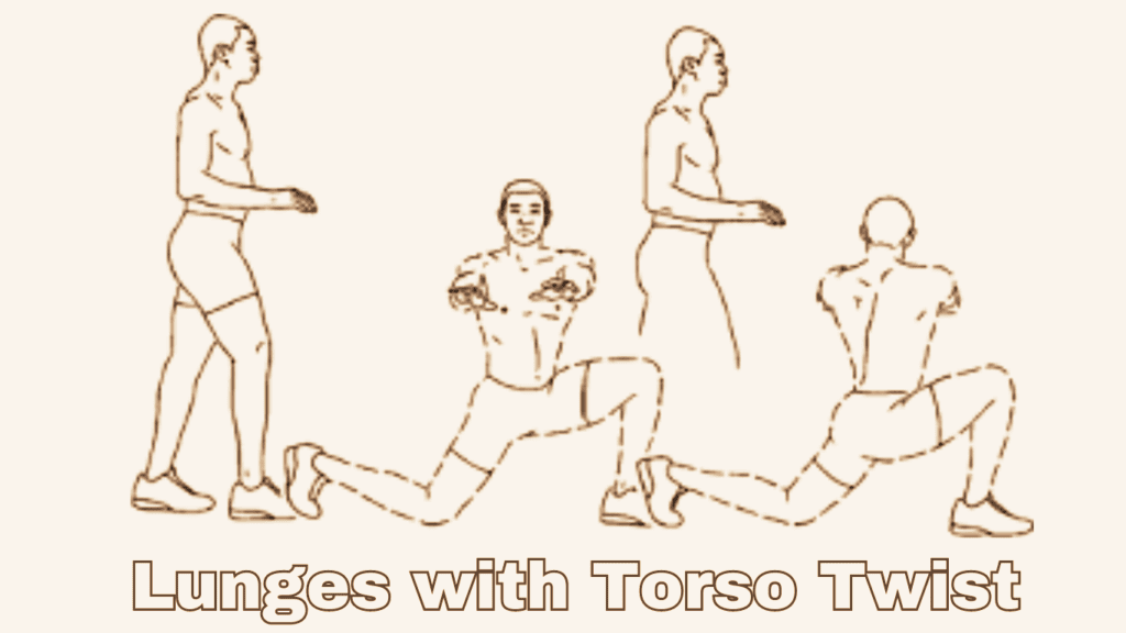 Lunges with Torso Twist Exercise Photo