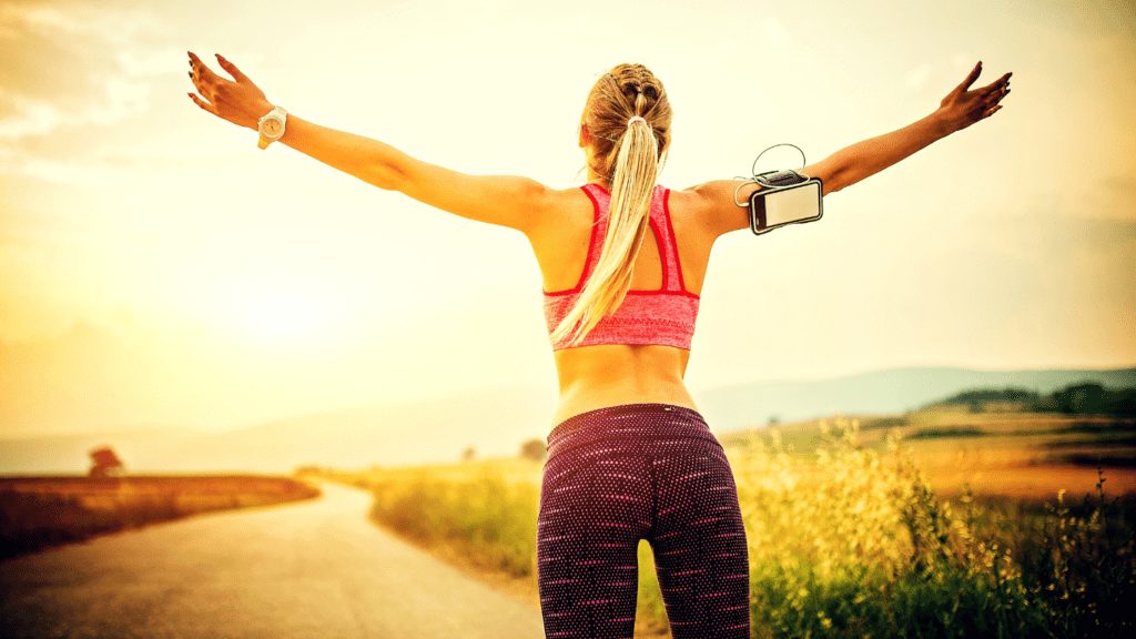 A Woman Enjoying Her Outdoor Workout