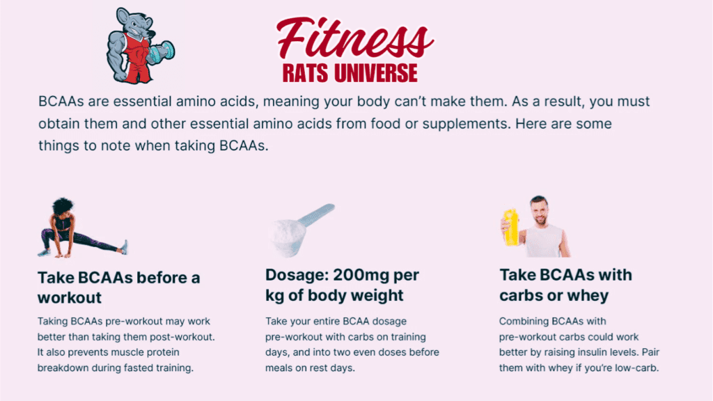 An Infographic About When To Take BCAA Supplements 