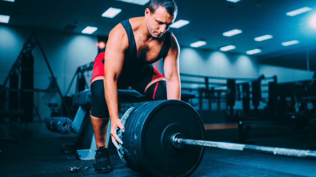 A Powerlifter Using A Lot Of Weight