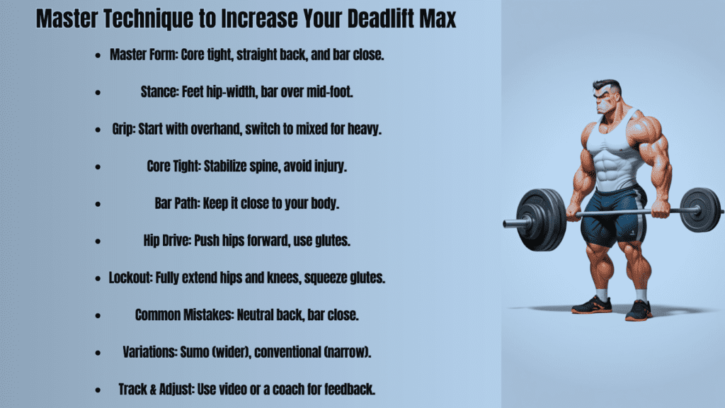 Master Technique To Increase Your Deadlift Max Diagram 