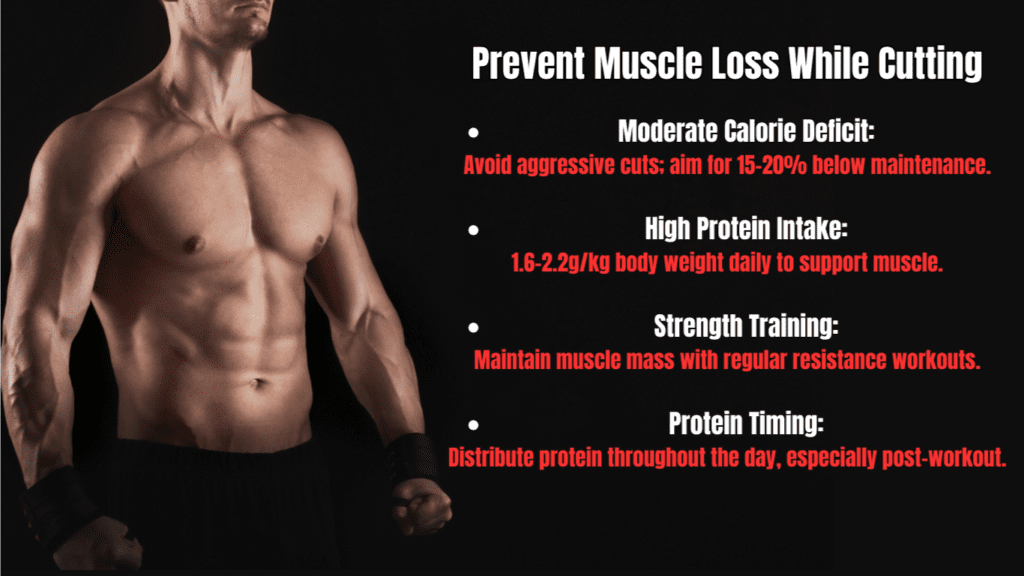 Strong Bodybuilder Body And Rules of How To Prevent Muscle Loss While Cutting

