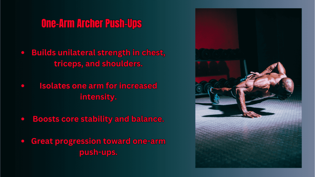 One-Arm Archer Push-Ups Exercise Explained Photo