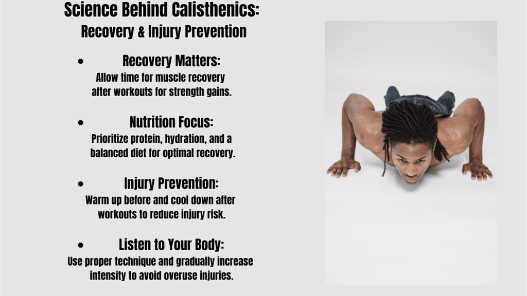 Science Behind Upper Body Calisthenics Exercises Photo Of A Man Doing Push-Ups And A Text That Explains it