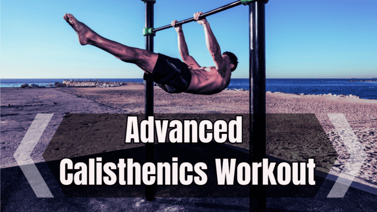 A Man Doing Front Lever And A Sign:Advanced Calisthenics Workout