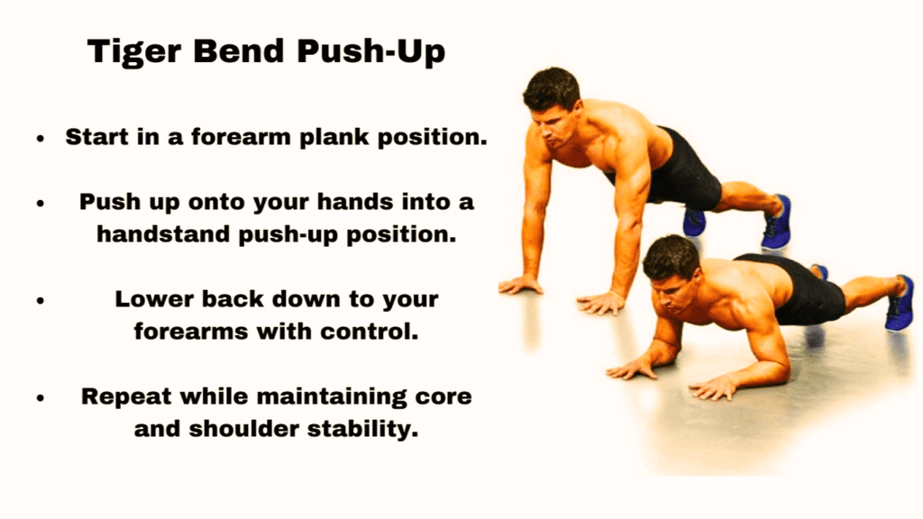 Tiger Bend Push-Up Photo Guide 