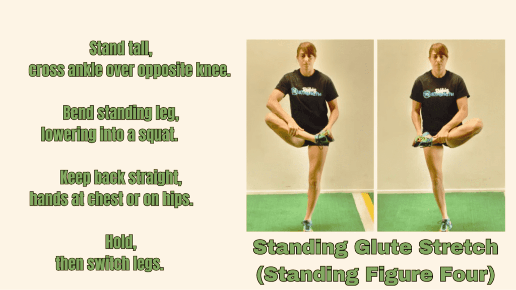 Standing Glute Stretch (Standing Figure Four) Performance Explanation Photo