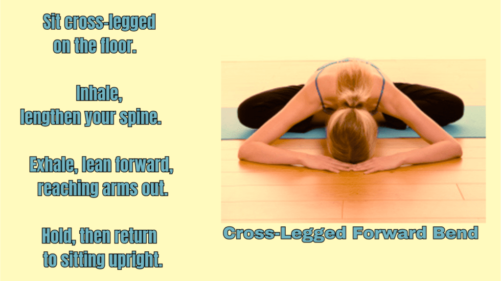 Cross-Legged Forward Bend Explanation Photo