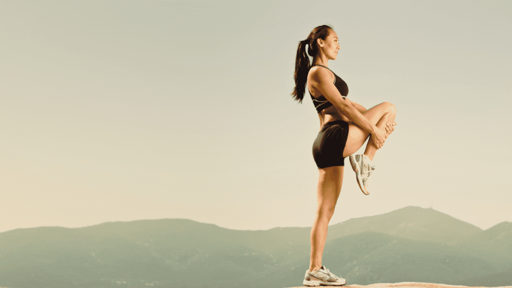 A Woman Stretching Her Legs