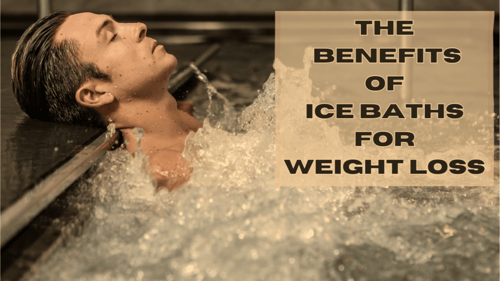 A Man In An Ice Bath And A Sign:The Benefits of Ice Baths for Weight Loss