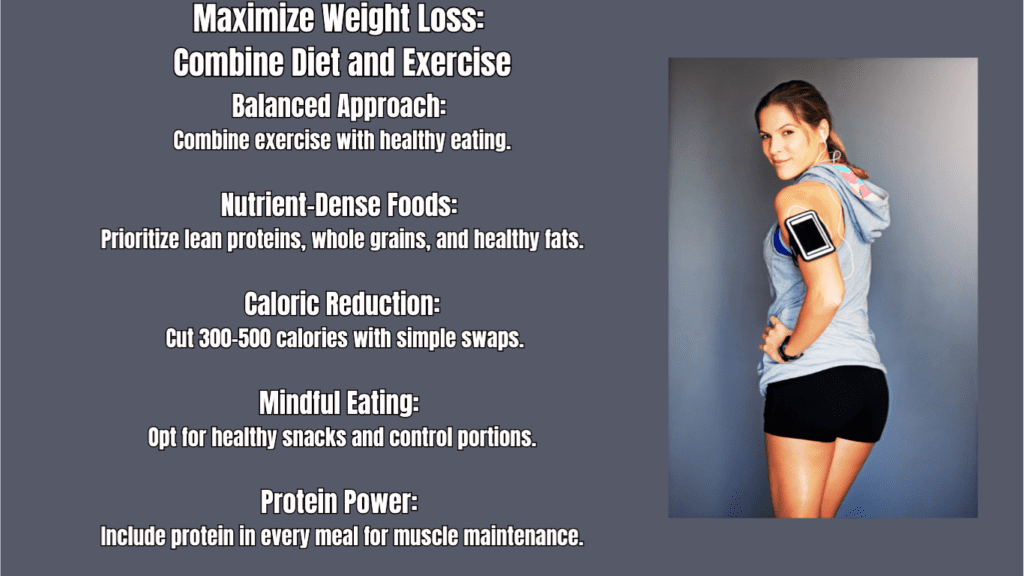 Maximize Weight Loss: Combine Diet and Exercise Bullet Points Photo