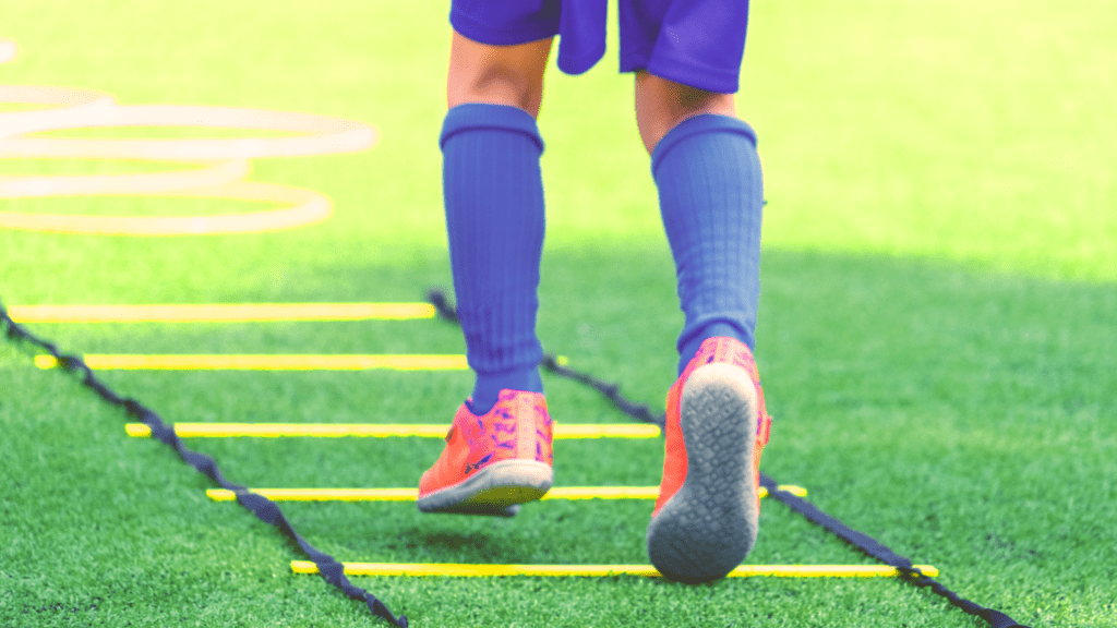 A soccer player doing Speed and Agility Training