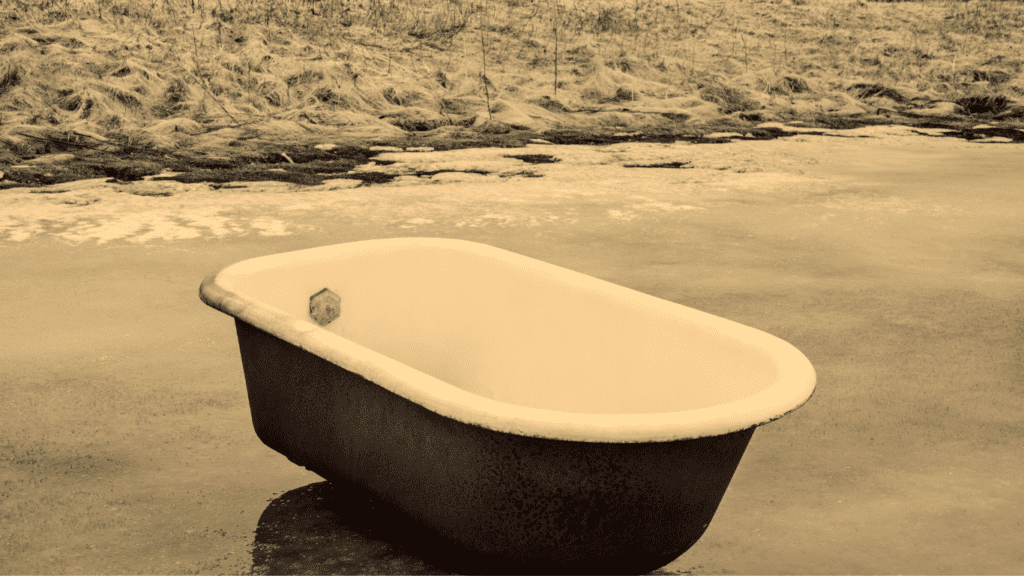 A Bath On Ice Outdoor