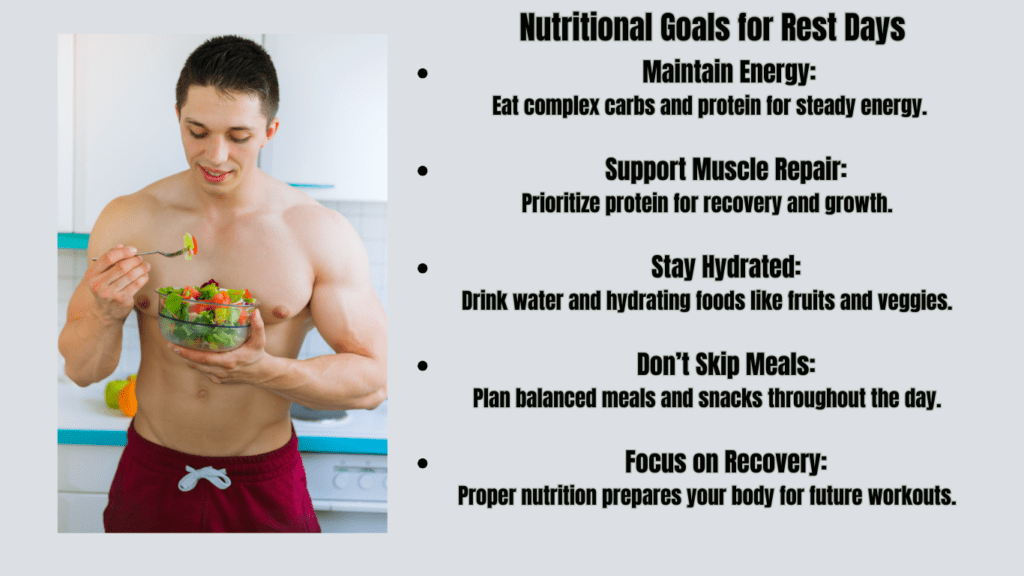 Nutritional Goals for Rest Days Bullet Points Photo